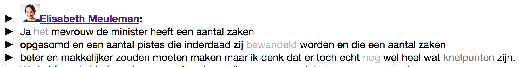 herkende spraak vp